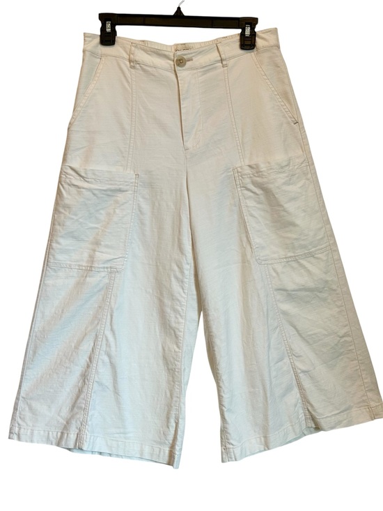 Pilcro Pants - PILCRO by Anthropologie Utility Culottes in Creamy White Cotton Blend